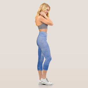 Leggings Capri Ropa Activa Sporty Chic para Damas Cielo Azul