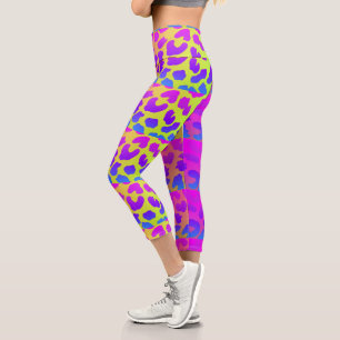 Leggings Capri Ropa de leopardo colorido de verano para mujeres
