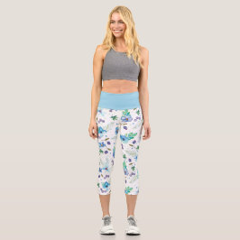 Leggings Capri Rosa azul