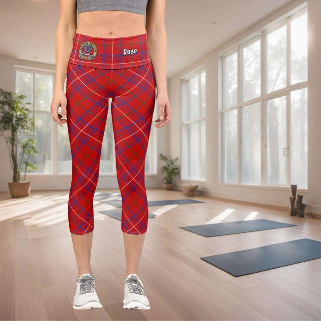 Leggings Capri Rosa de clan Escudo sobre Tartán (Subido por el creador)