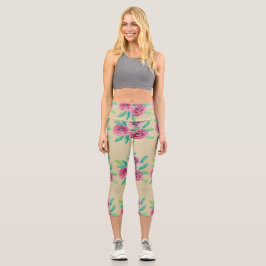 Leggings Capri Rosa de Cluster Medley