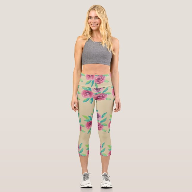 Leggings Capri Rosa de Cluster Medley (Anverso)