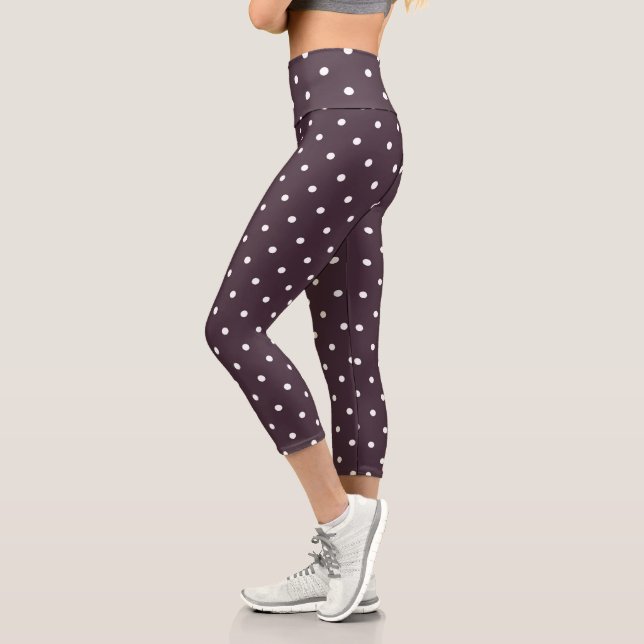 Leggings Capri Rosa emocional y puntos blancos (Izquierda)