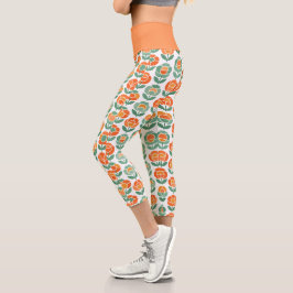 Leggings Capri Rosa Geométrica Amor