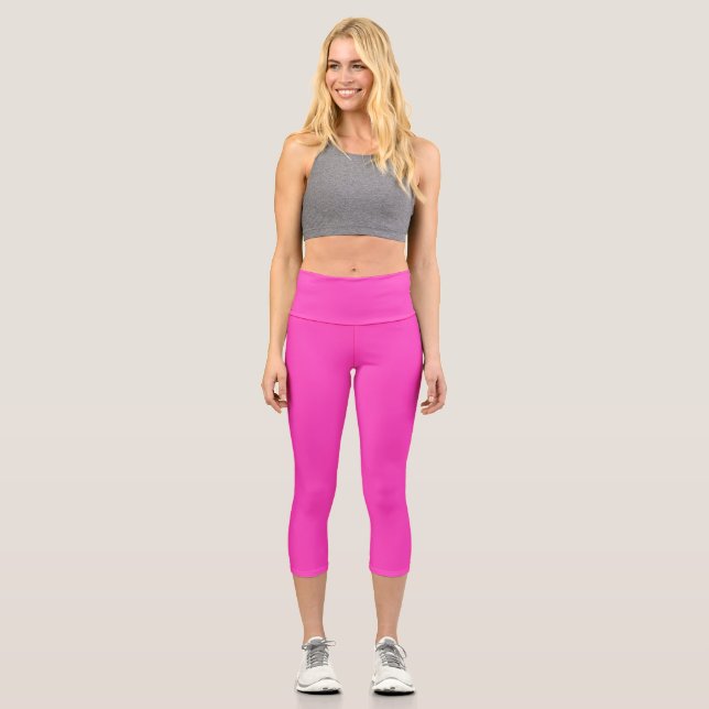 Leggings Capri Rosa neón (Anverso)