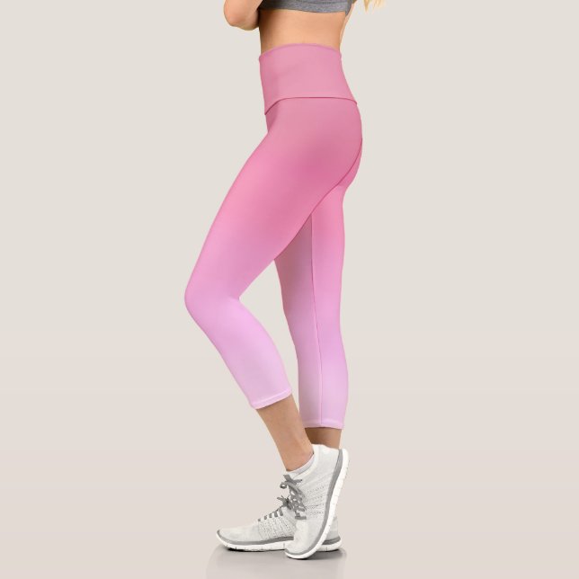 Leggings Capri Rosa oro moderno y gradiente rosa (Izquierda)