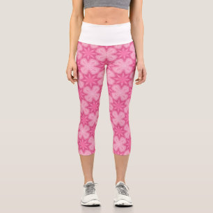 Leggings Capri Rosa y Blanco
