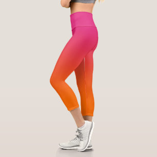 Leggings Capri Rosa y Naranja Ombre