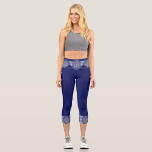 Leggings Capri Rosario azul