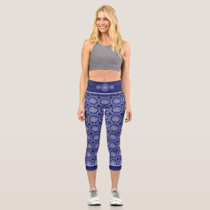 Leggings Capri Rosario azul
