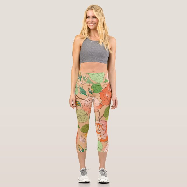 Leggings Capri Rosas 21 (Anverso)
