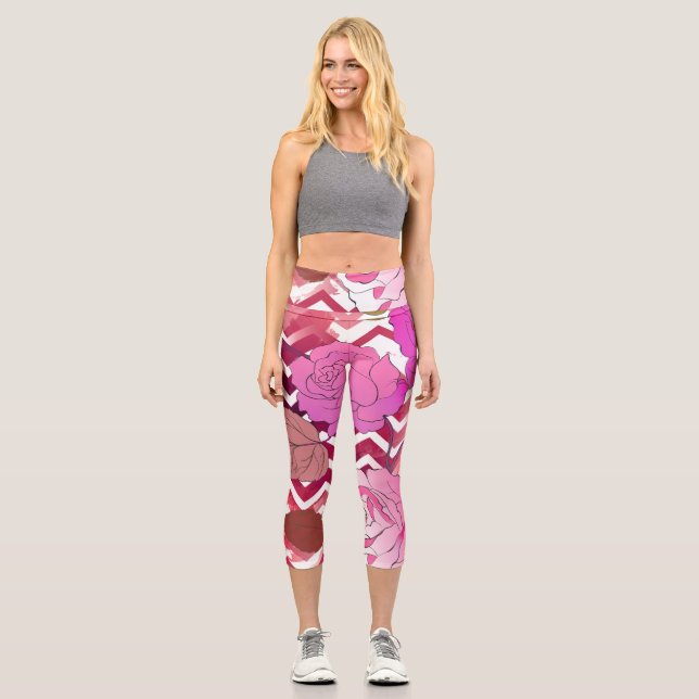 Leggings Capri Rosas 33 (Anverso)