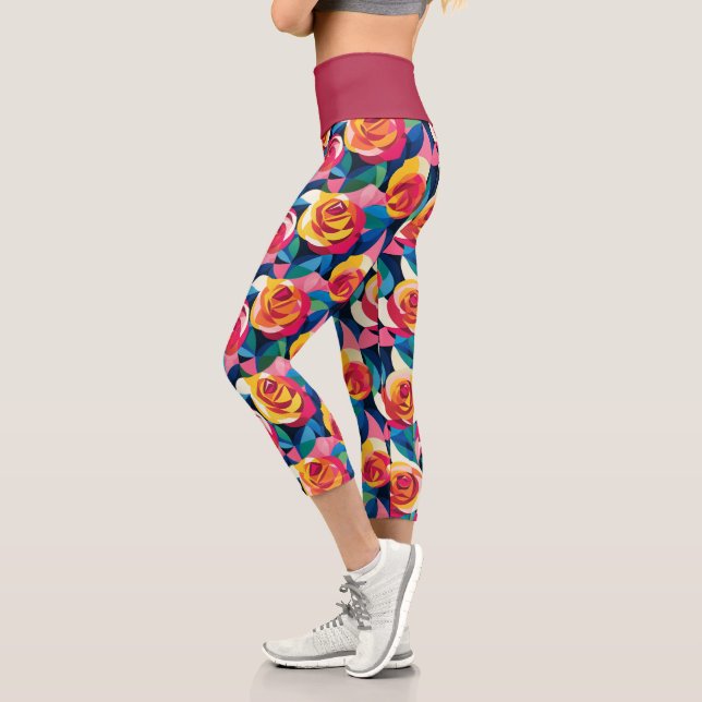 Leggings Capri Rosas de Amor en Capas (Izquierda)