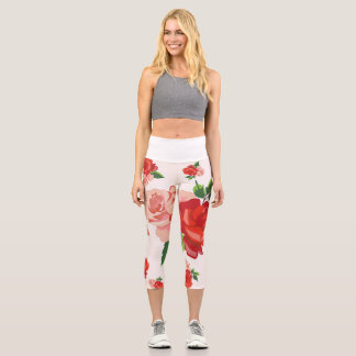 Leggings Capri Rosas Para U