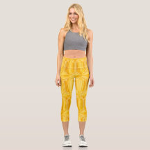 Rótulo de diamante amarillo para las piernas capri