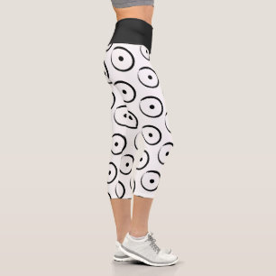 Leggings Capri Rótulo solar astrológico - Budismo Círculo Zen 1