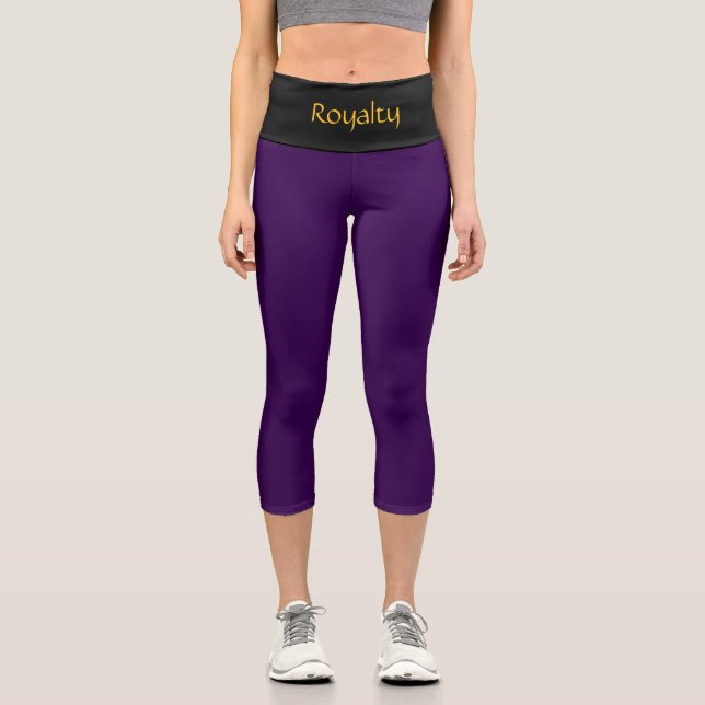 Leggings Capri "ROYALTY" Custom High-Waisted Capri Pants (Anverso)
