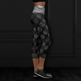 Leggings Capri RPG Dice Fantasy Old School Tabletop Retro Gamer