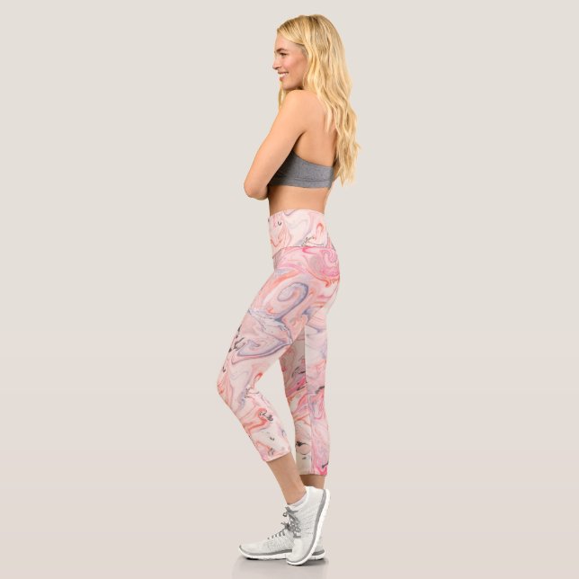 Leggings Capri Rubor Pink, Gray and Purple Marbling (Izquierda)