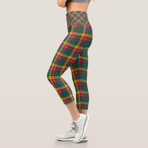 Leggings Capri Rustic Plaid Buchanan Tartan