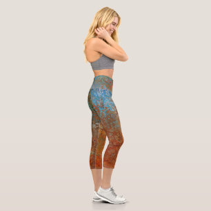 Leggings Capri Rusty, Verdigris, Grunge Steampunk