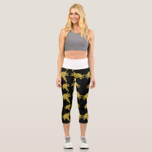 Leggings Capri Salamander Axotl exótico