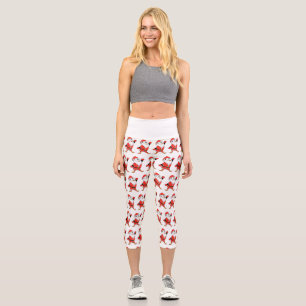 Leggings Capri Santa Claus Penguin lista para Navidades
