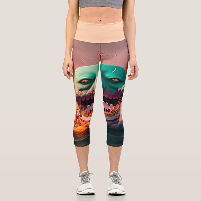 Leggings Capri Scary boat (Anverso)