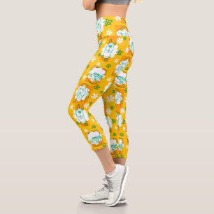 Leggings Capri Scooby-Doo   Patrón floral de caracteres