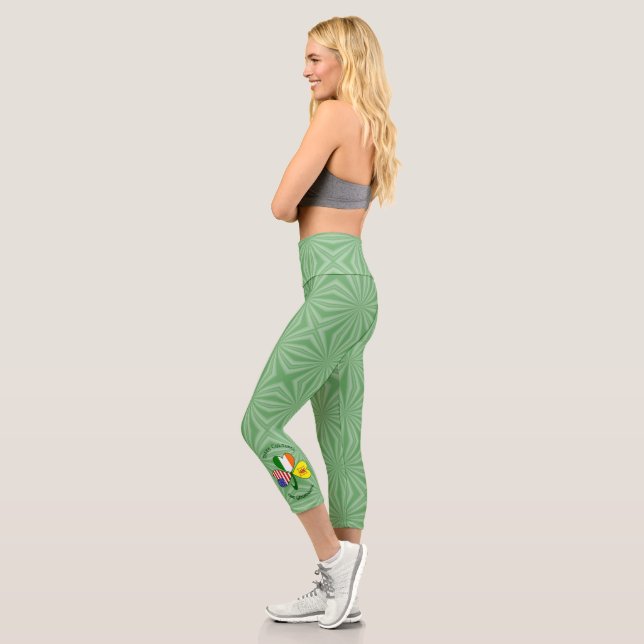 Leggings Capri Scot Lion Irish USA Banderas Shamrock personalizad (Izquierda)