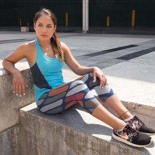 Leggings Capri Scribble Pebbles