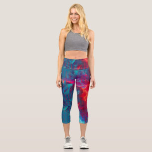 Leggings Capri Seguir tus citas de sueños Flores de colores