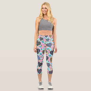 Leggings Capri Sentidos corazones alegres y coloridos dibujos