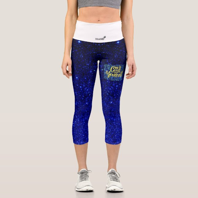 Leggings Capri Ser bueno contigo mismo y motivador (Anverso)