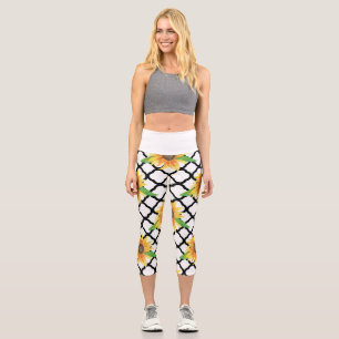 Leggings Capri Significado floral de girasol