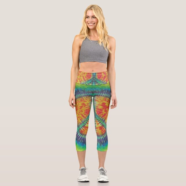 Leggings Capri Signo de paz tinte (Anverso)