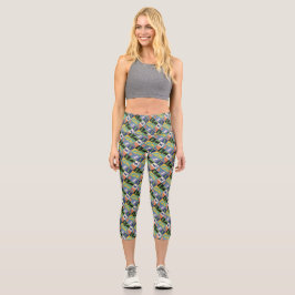 Leggings Capri Siluetas de gato coloridas de Guay en plazas inest