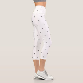 Leggings Capri Siluetas Negras de Palmeras de Coco y Alienígenas