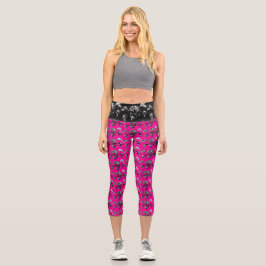 Leggings Capri Skull and Crossbones 