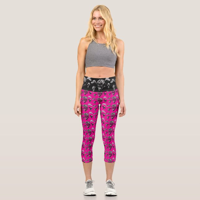 Leggings Capri Skull and Crossbones  (Anverso)