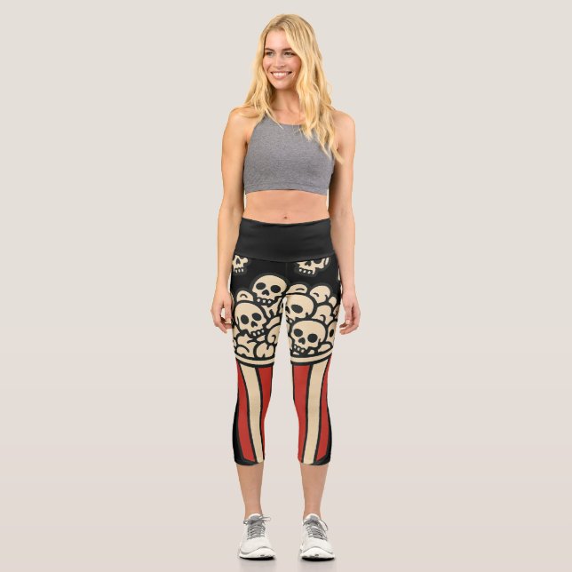Leggings Capri Skull Popcorn Box Sticker  (Anverso)