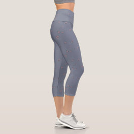 Leggings Capri Slate + Ditsy Blossoms