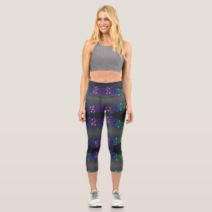 Leggings Capri SlipperyJoe ama burbujas rojo naranja amarillo ver