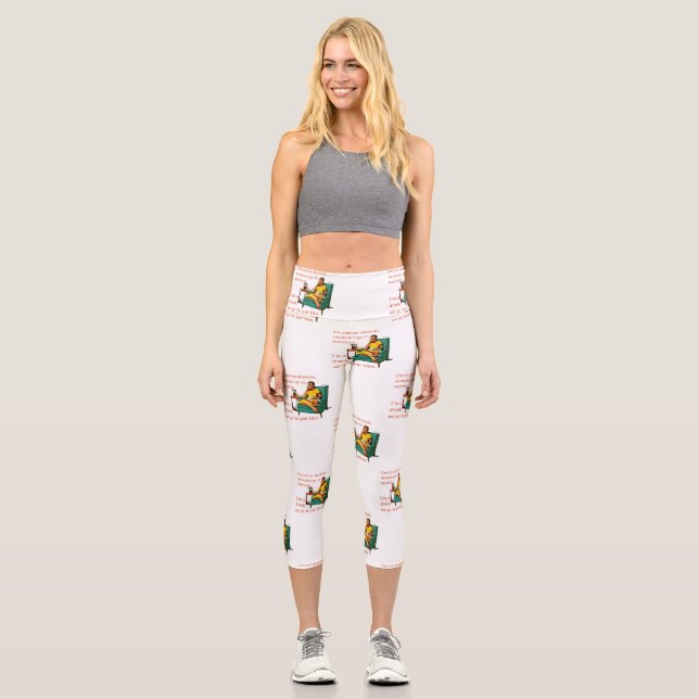 Leggings Capri SlipperyJoe socializando a la mujer de la cosecha  (Anverso)