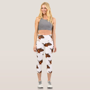 Leggings Capri SlipperyJoe's Día de Acción de Gracias grazna resp