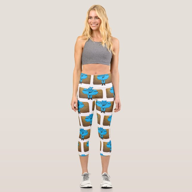 Leggings Capri SlipperyJoe's gay musgo personalizado thong leathe (Anverso)