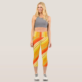 Leggings Capri Soleado Naranja De Patchwork
