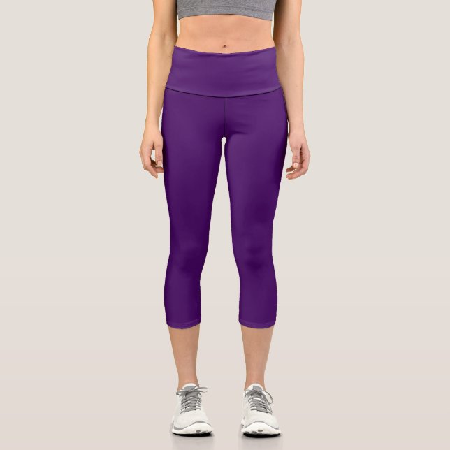 Leggings Capri Solid dark violet purple (Anverso)