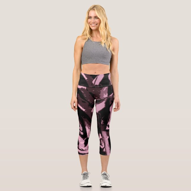 Leggings Capri Solo algunos Rosas (Anverso)