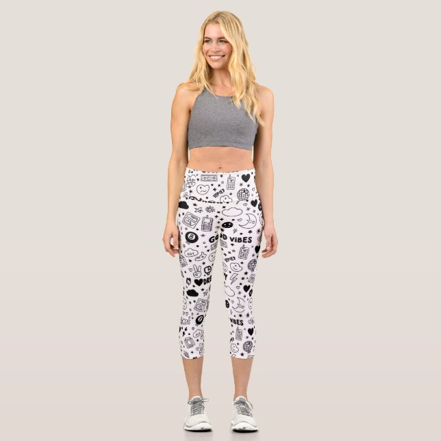 Leggings Capri Sólo buenas vibras (Anverso)